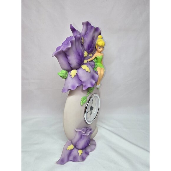 Disney Store's Tinkerbell Ceramic Figurine Clock Working- RARE - Picture 3 of 15